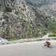 Cyclist riding the 'snake road', Sa Calobra in Majorca on an organised cycling holiday with cycle tour operator, European Cycling Tours - now booking for the 2026 season