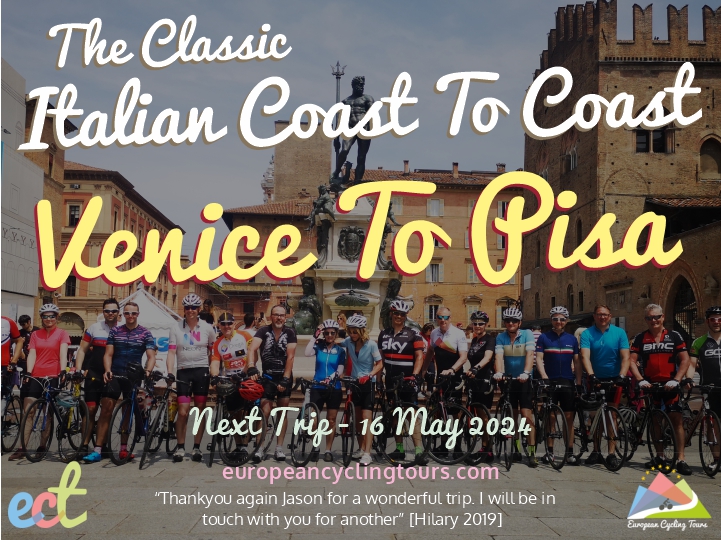 Ride across Italy on our Italian coast to coast bike ride cycling from Venice to Pisa