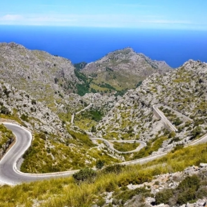 Cycle the incredible Sa Calobra while on this organised cycling holiday on the beautiful island of Majorca with Europe cycling holidays organiser "European Cycling Tours", Europe's best cycling holidays.