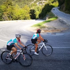 Cyclists riding from Alpe d'Huez to Mont Ventoux on this fully supported organised Alps cycling holiday with European Cycling Tours