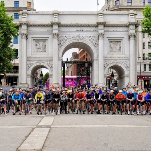 London to Paris cycling event starting at Marble Arch in London