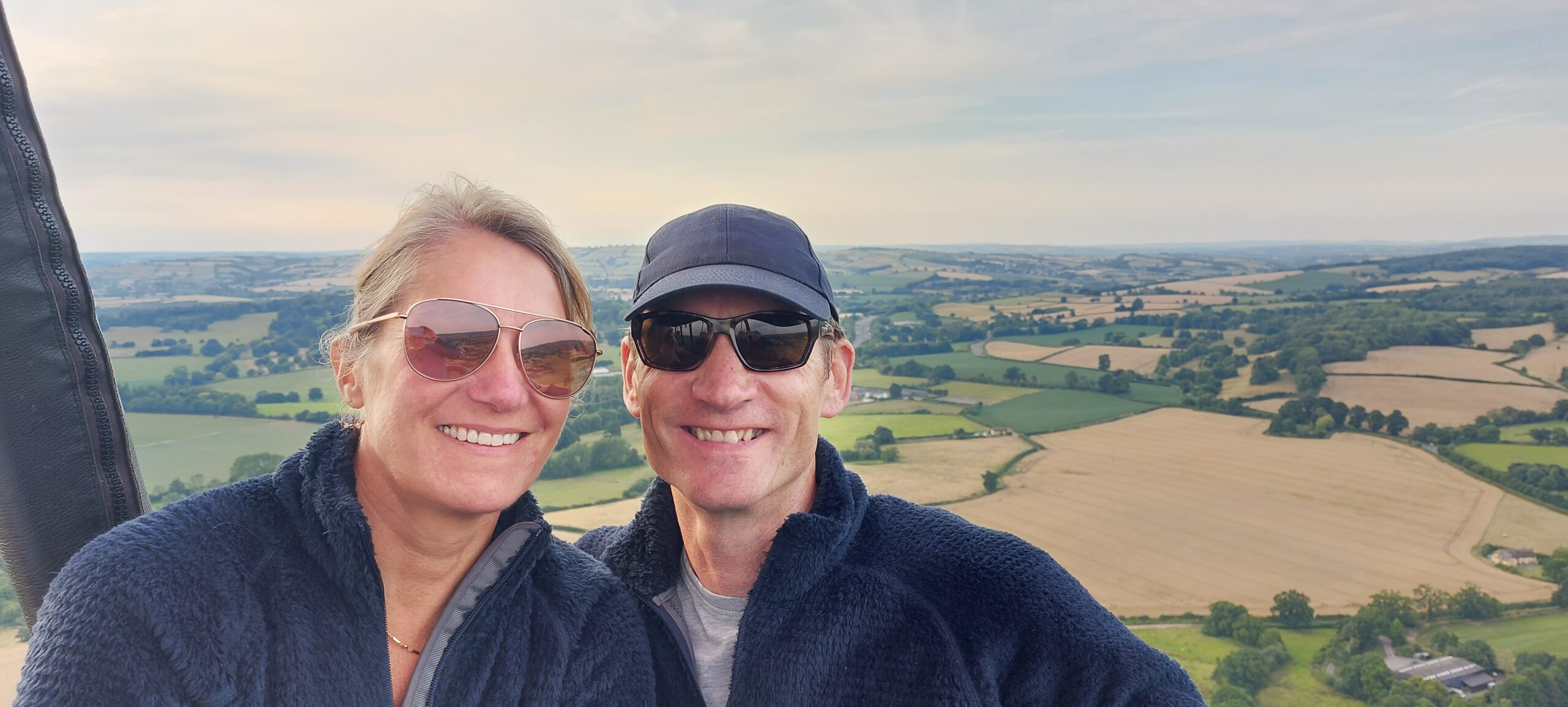 Portrait of european cycling tours directors jason and clare on location in the united kingdom