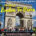 The Arc de Triomphe in Île-de-France featuring a historic grand urban boulevard for organized road cycling providing victorious pride for a cyclist celebrating the finish; explore our London to Paris Tour de France cycling departures.